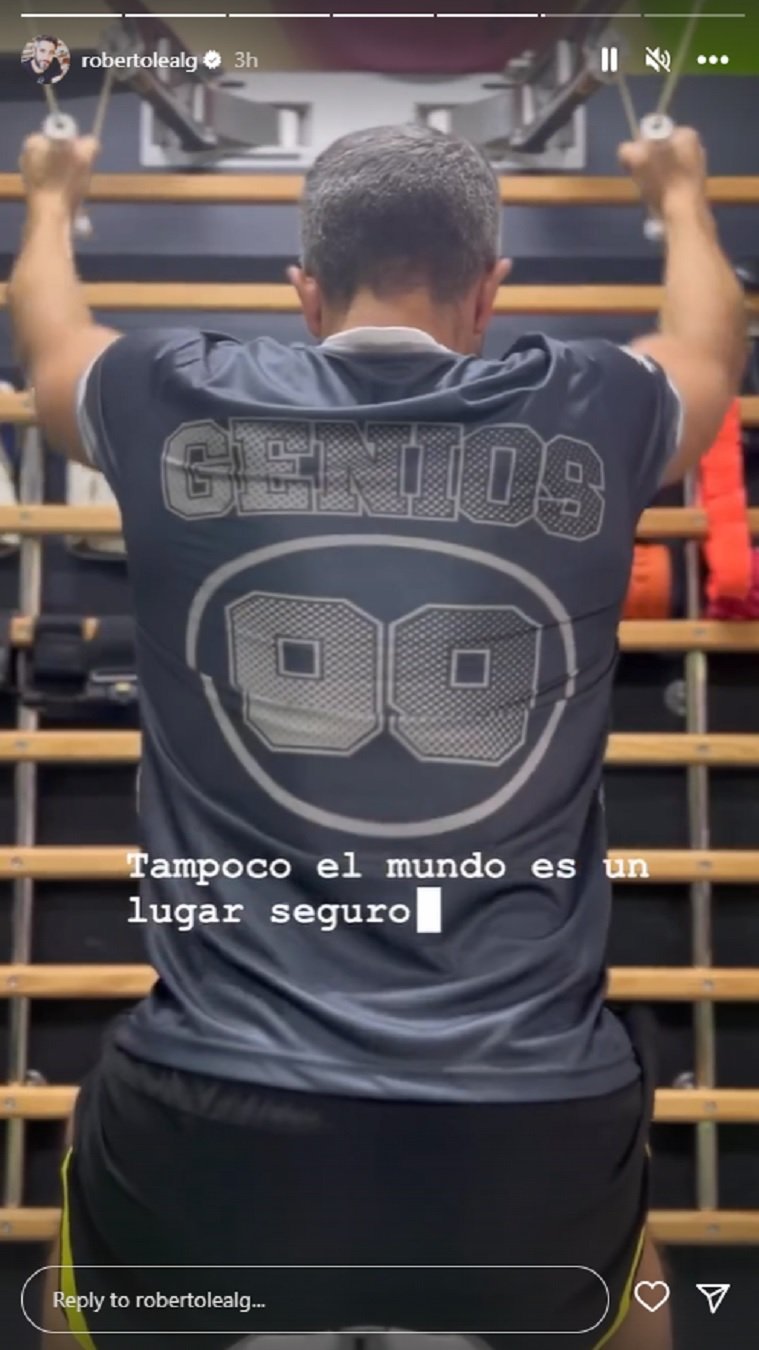 Roberto Leal en el gym Instagram Roberto Leal en el gym Instagram