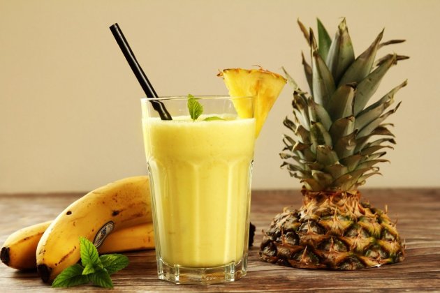 Batido plátano piña