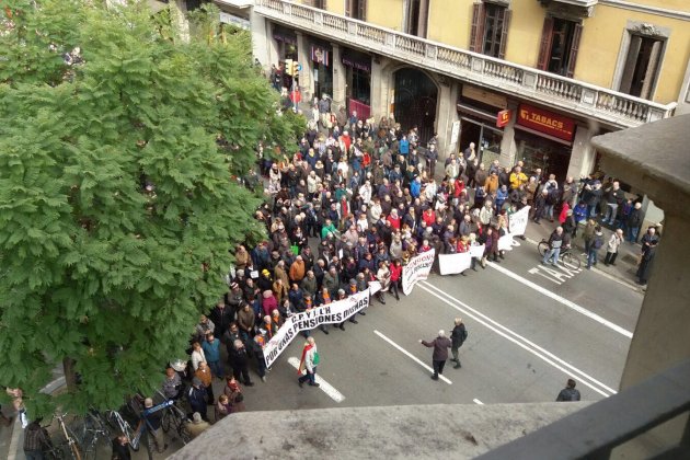 Manifestació pensions dignes via laietana E.M. Manifestació pensions dignes via laietana E.M.