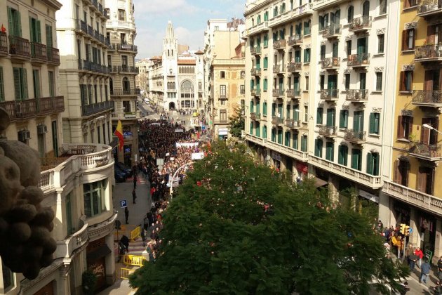 Manifestació pensions dignes via laietana E.M.2