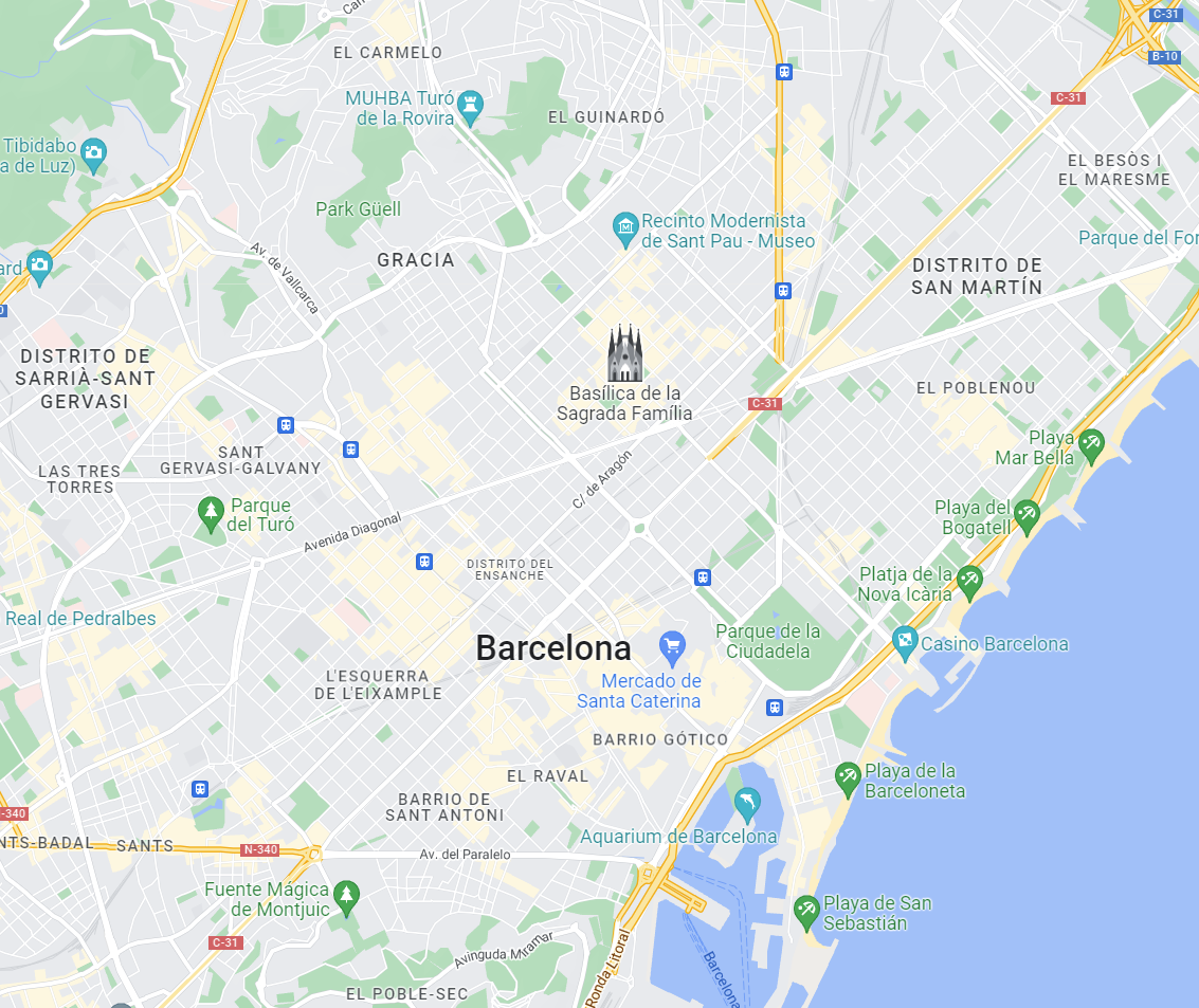 captura google maps barcelona toponims castella