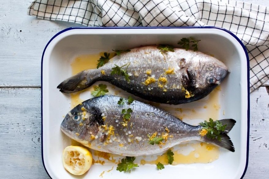 Dorada rellena al horno Dorada rellena al horno