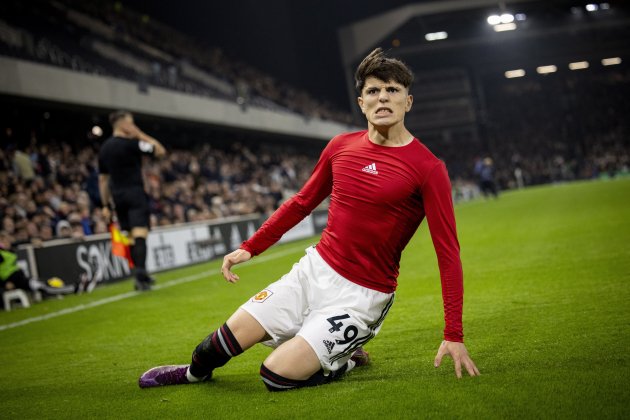 Garnacho en una celebració de gol amb el Manchester United / Foto: EFE