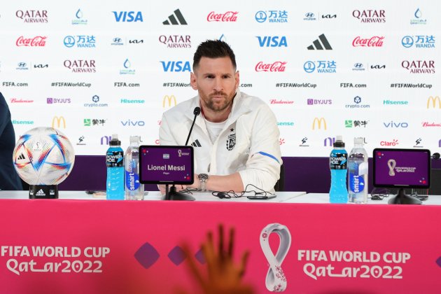 Messi en rueda de prensa con Argentina / Foto: EFE