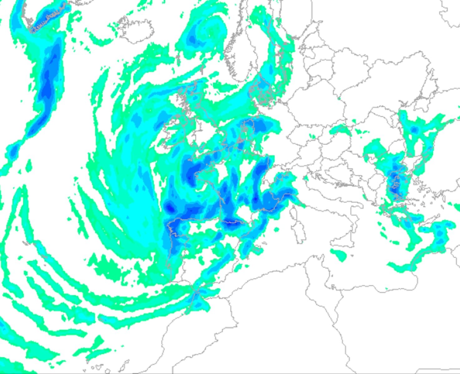 El puente de la Purísima empezará con lluvias y nieve en el Pirineo GFS Wetterzentrale