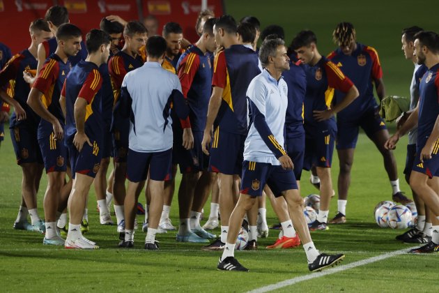 Luis Enrique entrenament Espanya Mundial Qatar 2022 / Foto: EFE