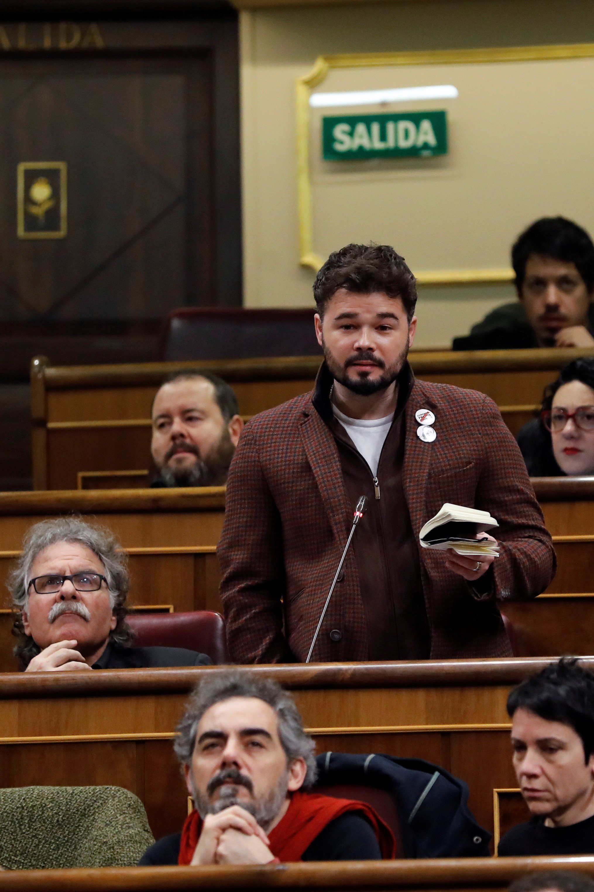 Rufián preguntarà al govern espanyol pels escorcolls de la Guàrdia Civil