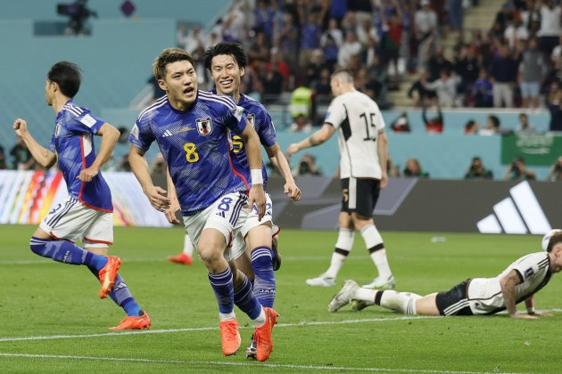 Ritsu Doan celebrando gol Alemania Japon Mundial Qatar 2022 / Foto: EFE
