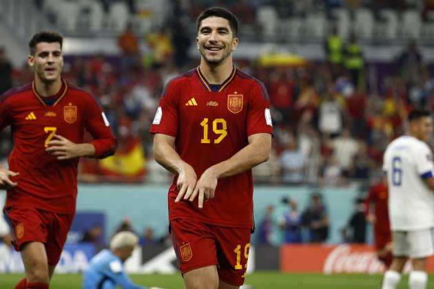 Carlos Soler celebración gol selección española Mundial Qatar / Foto. EFE