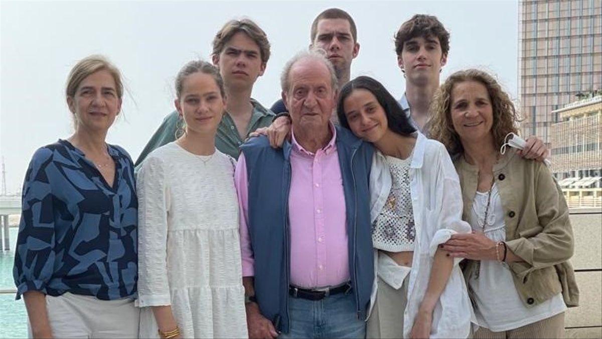 Joan Carles I amb els seus nets