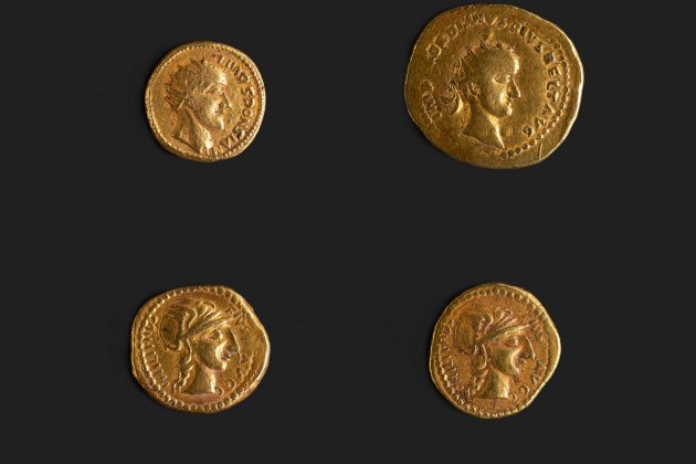 Monedes or, emperador roma Esponsia / Efe Monedes or, emperador roma Esponsia / Efe