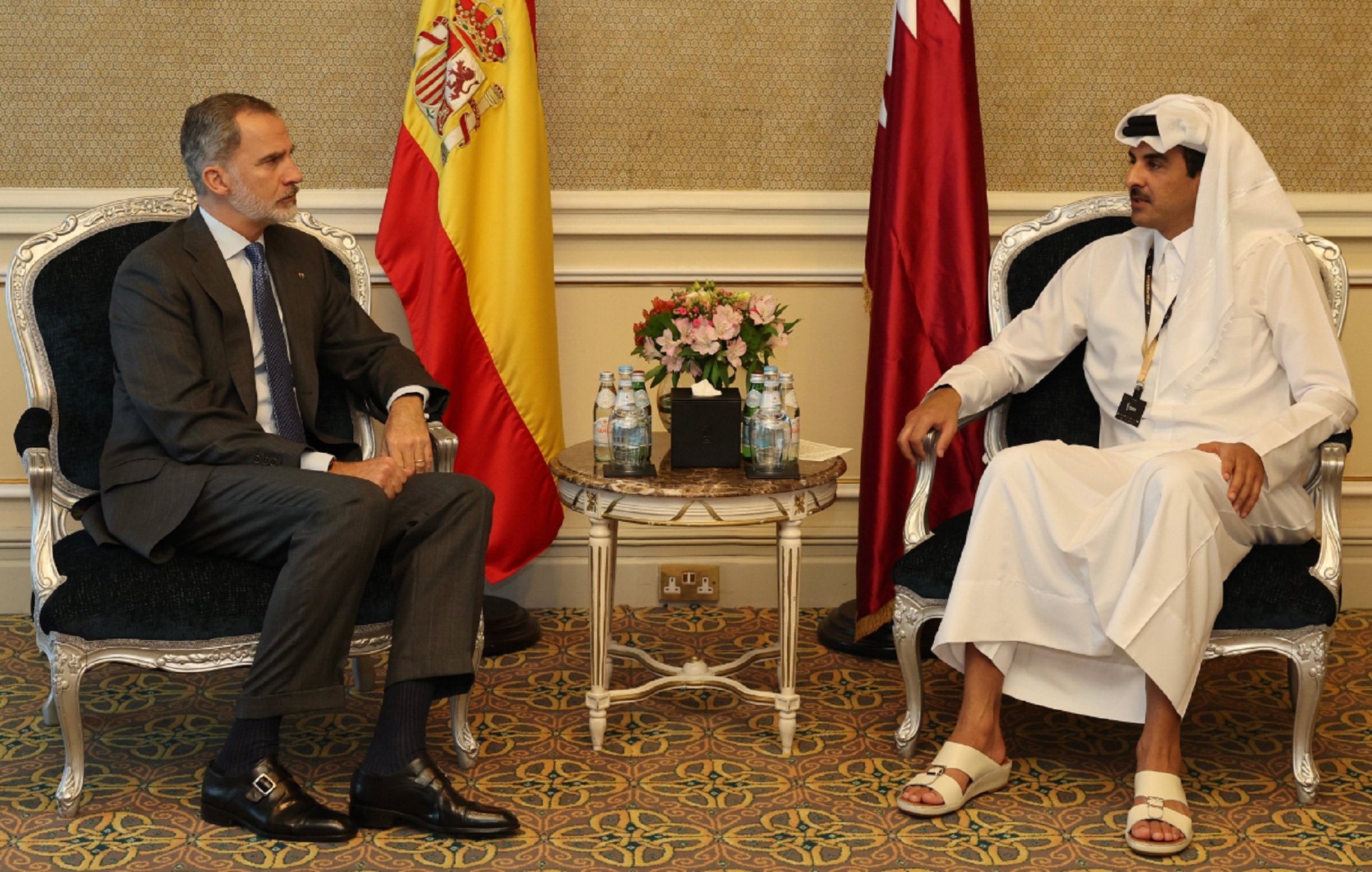 Felip VI i Al Thani Twitter