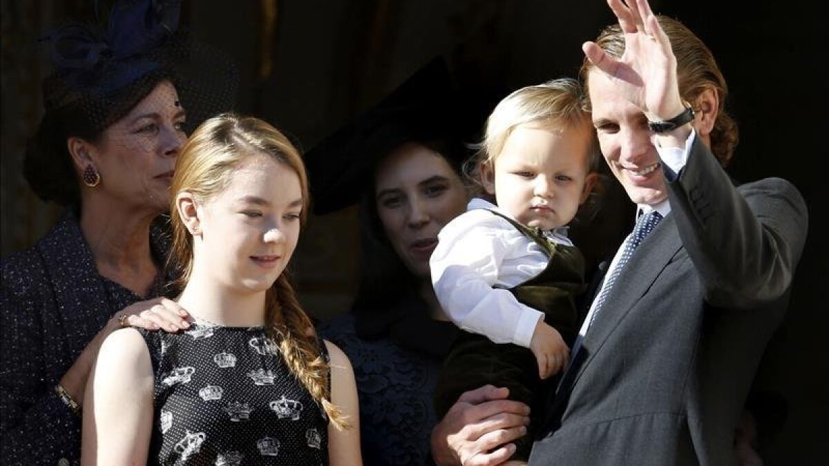 Andrea Casiraghi con su hija Andrea Casiraghi con su hija