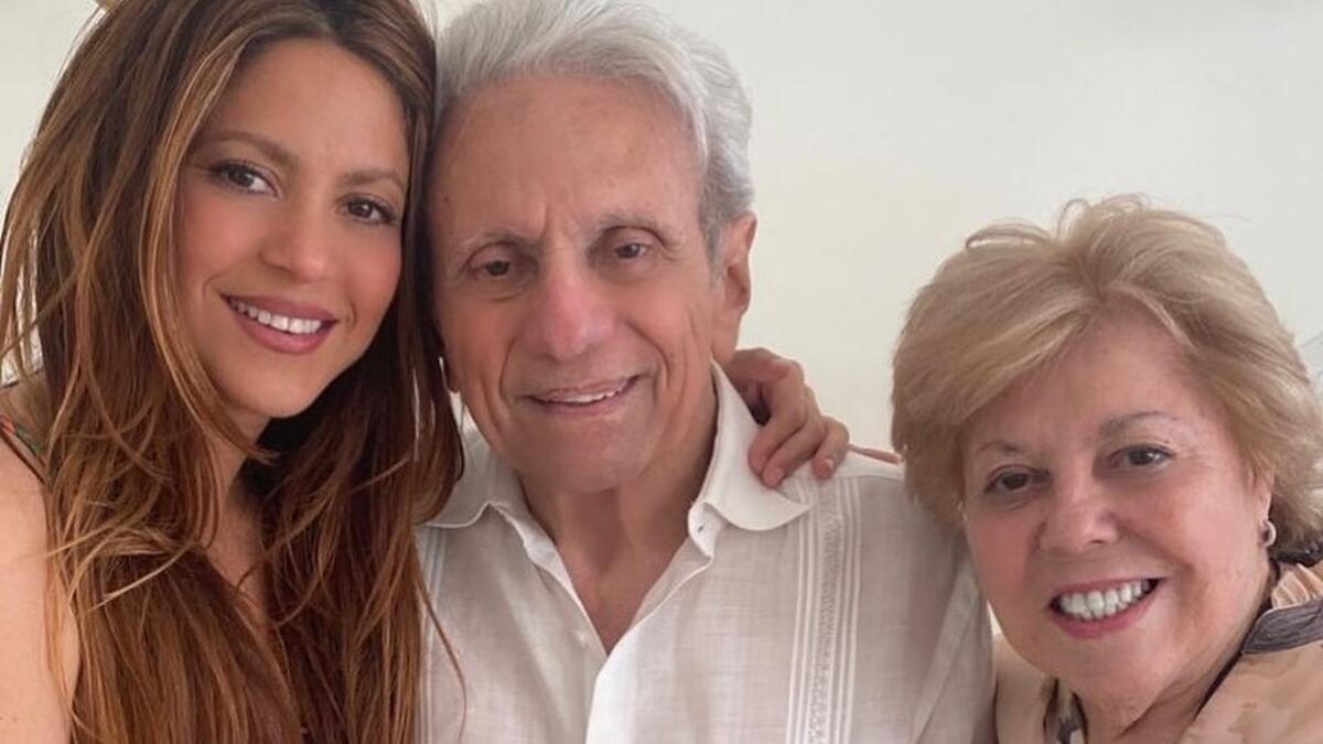 Shakira amb els seus pares Shakira amb els seus pares