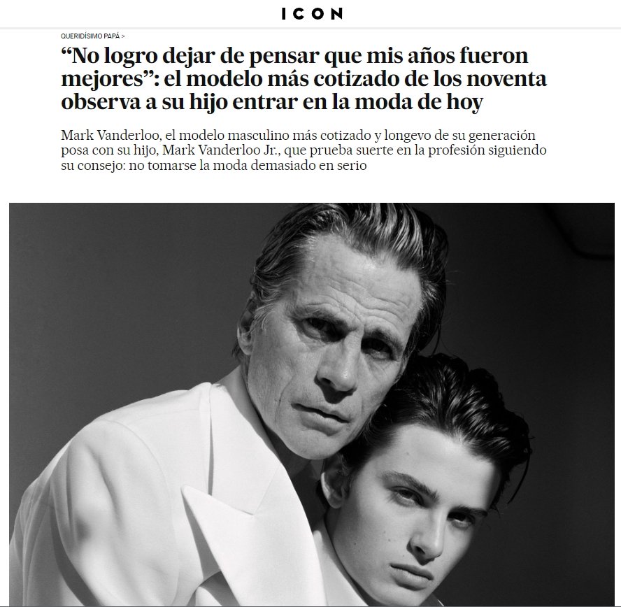 Mark Vanderloo y Mark hijo ICON Mark Vanderloo y Mark hijo ICON