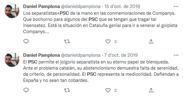 Tuits Daniel Pamplona Girona 