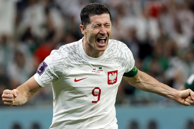 Robert Lewandowski gol Polonia Mundial / Foto: EFE - Ronald Wittek