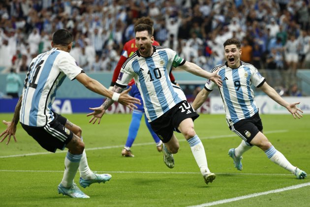 Messi celebrando un gol con Argentina / Foto: EFE