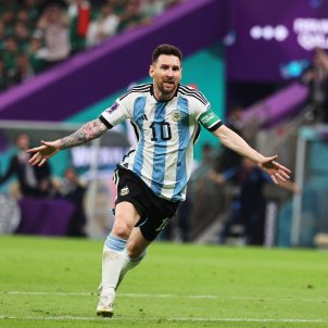 Messi celebrando el gol contra México / Foto: EFE