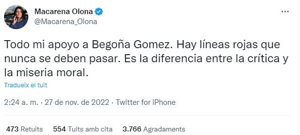 Macarena Olona tuit Macarena Olona tuit