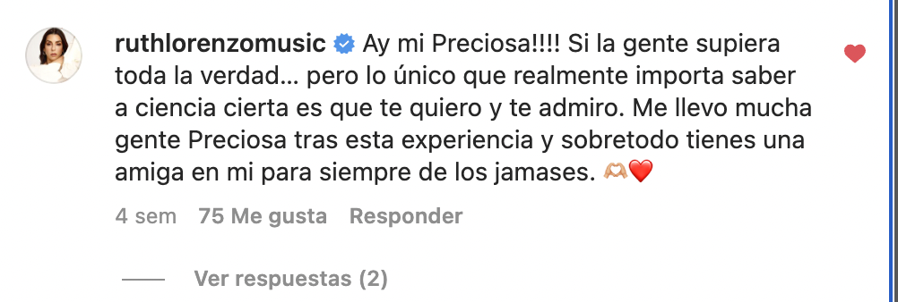 Mensaje Ruth Lorenzo Mensaje Ruth Lorenzo