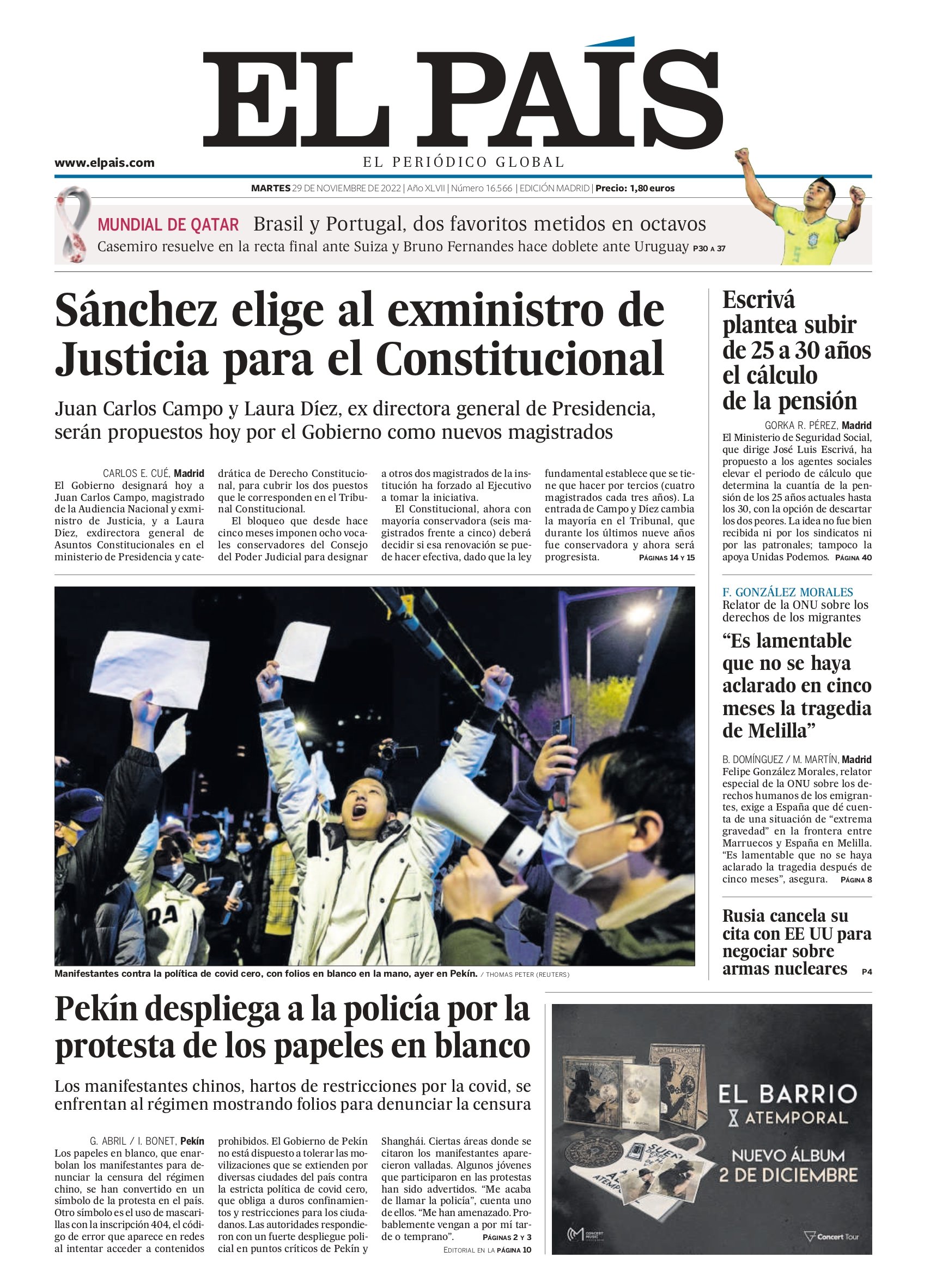 portada elpaís 29 novembre page 0001