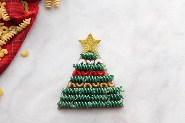 postal nadal arbre pasta macarrons fer amb nens facil