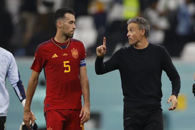 Sergio Busquets Luis Enrique Martínez selección española España la Roja / Foto: EFE