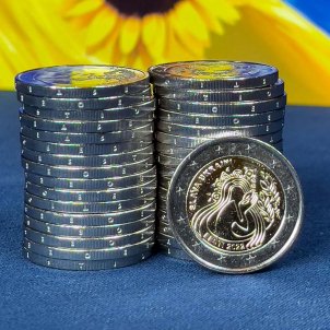 En circulació i a preu disparat: la moneda de 2 euros dedicada a Ucraïna ja és al carrer