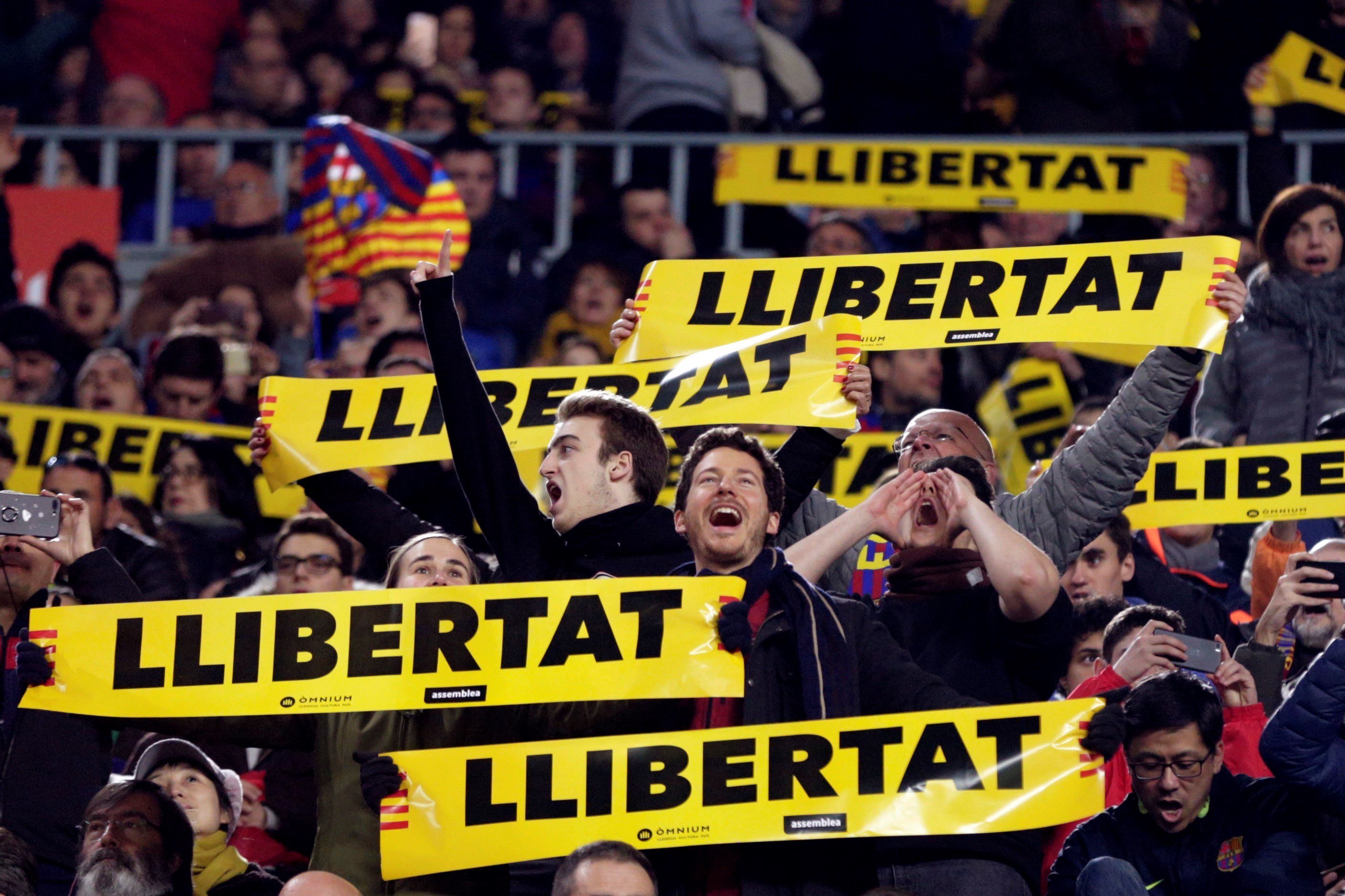 El Camp Nou crida 'llibertat' amb més força que mai