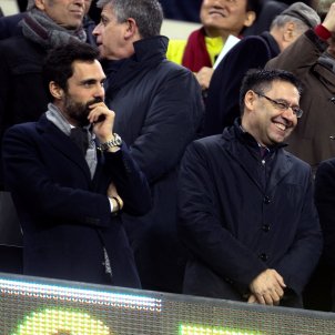 Josep Maria Bartomeu Delfí Geli Roger Torrent Camp Nou Barça Girona Efe Josep Maria Bartomeu Delfí Geli Roger Torrent Camp Nou Barça Girona Efe