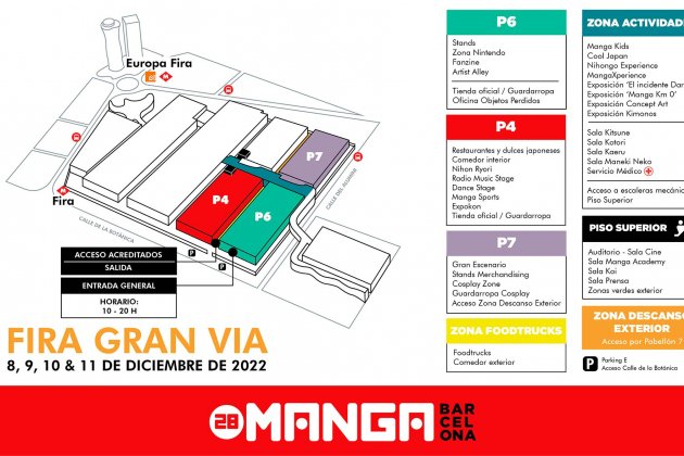 Salo del Manga Barcelona 2022 mapa Salo del Manga Barcelona 2022 mapa