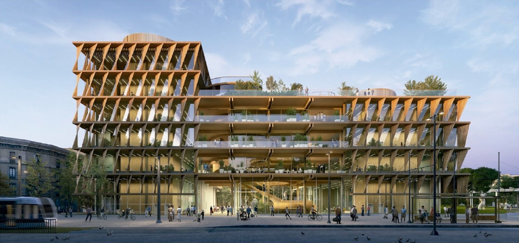 Esta es la propuesta ganadora del concurso para los edificios de la UPF y el IBE en el Mercat del Peix