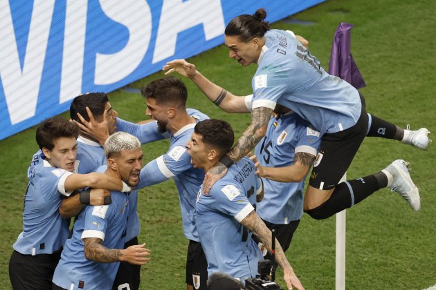 Uruguay celebra gol Mundial Qatar / Foto: EFE
