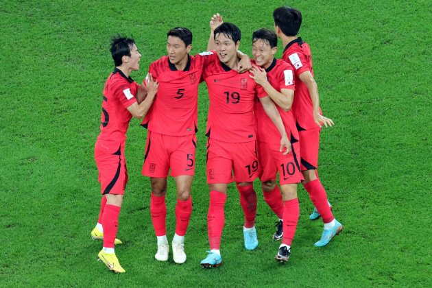 Corea Sur celebra gol Younggwon Kim Mundial Qatar / Foto. EFE