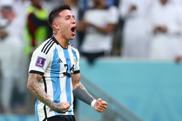Enzo Fernández, celebrant un gol amb Argentina / Foto: Europa Press / Tom Weller