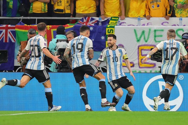 Argentina celebrando un gol en el Mundial de Qatar / Foto: Efe