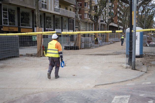 Recurs obres, obrers, tramvia Diagonal, construcció obrer / Foto: Carlos Baglietto Recurs obres, obrers, tramvia Diagonal, construcció obrer / Foto: Carlos Baglietto