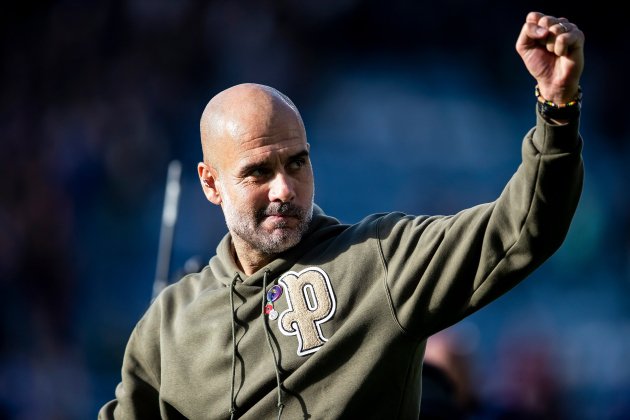 Pep Guardiola durante un partido del Manchester City / Foto: Europa Press