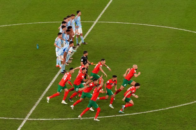 Marruecos celebrando la clasificación en cuartos de final del Mundial de Qatar / Foto: Europa Press Marruecos celebrando la clasificación en cuartos de final del Mundial de Qatar / Foto: Europa Press