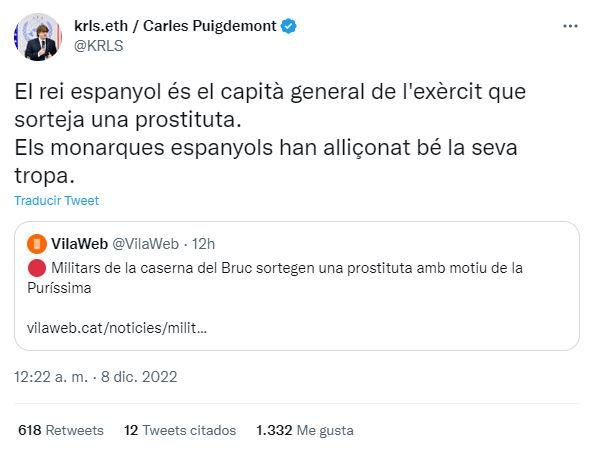 Tweet Carles Puigdemont