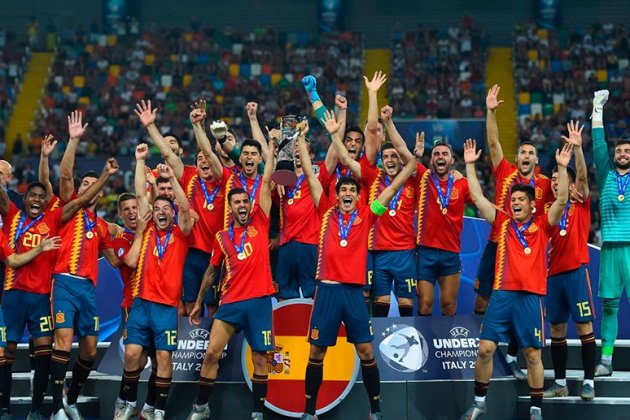 España sub21 celebrando el título conseguido en 2019 / Foto: RFEF España sub21 celebrando el título conseguido en 2019 / Foto: RFEF