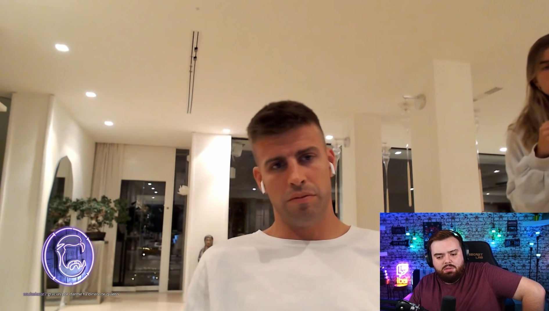 Gerard Piqué Twich con Clara Chía Gerard Piqué Twich con Clara Chía
