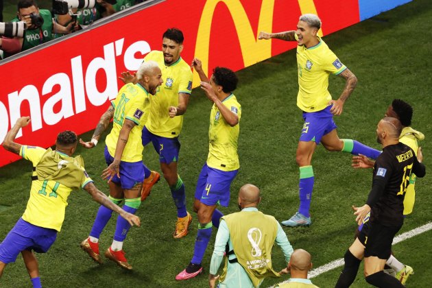 Brasil celebra gol Neymar Mundial Qatar / Foto: EFE