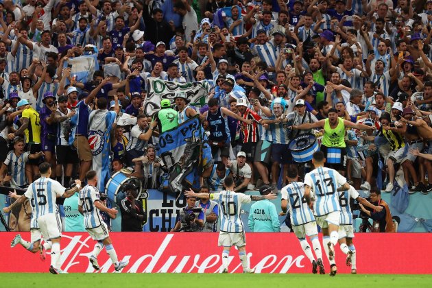 Leo Messi celebrando gol Países Bajos Argentina / Foto: EFE