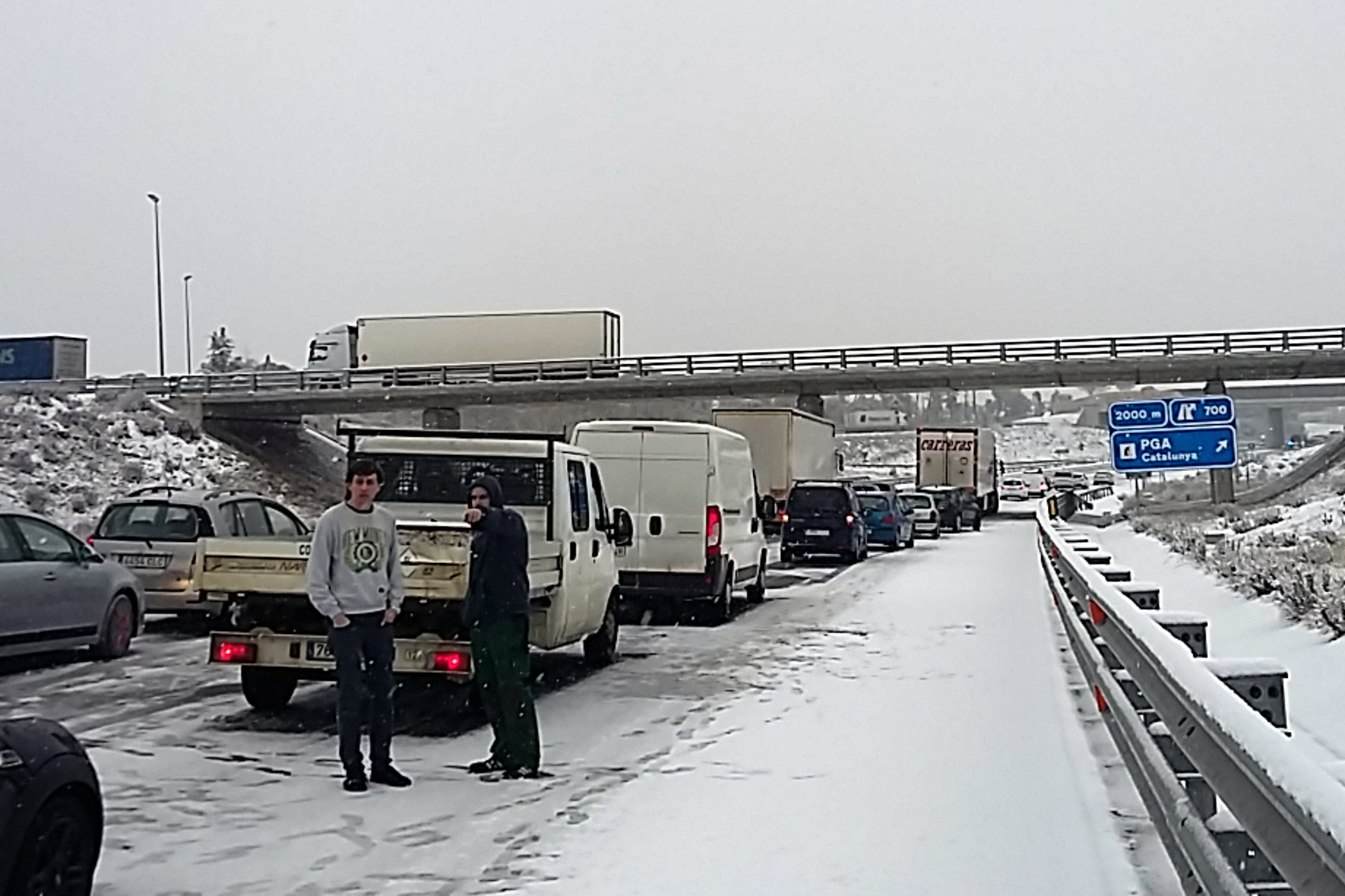 Autopistas activa el dispositivo de seguridad vial por previsión de nieve en cotas bajas