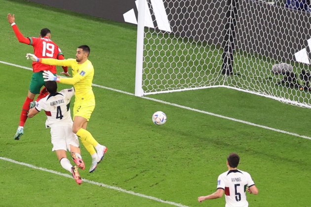 Diogo Costa uvas En Nesyri gol Marruecos Portugal / Foto: EFE Diogo Costa uvas En Nesyri gol Marruecos Portugal / Foto: EFE