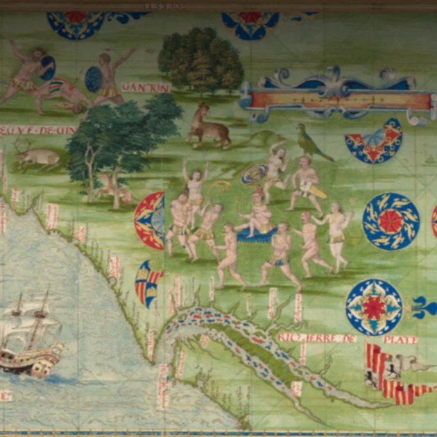 Fragment d'un mapa del Riu de la Plata (1572) obra del cartògraf Guillaume de la Teste / Font: Bibliothèque Nationale de France Fragment d'un mapa del Riu de la Plata (1572) obra del cartògraf Guillaume de la Teste / Font: Bibliothèque Nationale de France