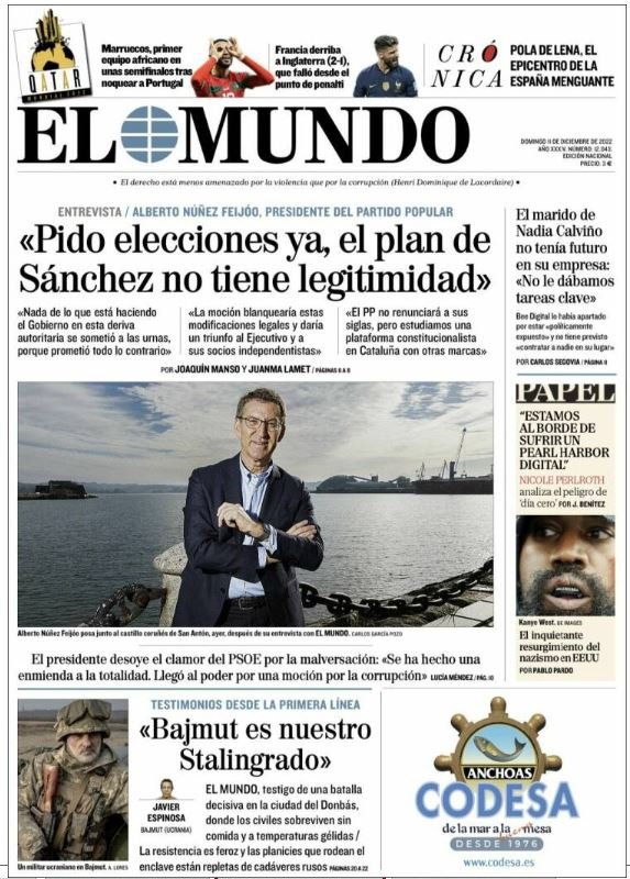 el mundo portada 11 desembre el mundo portada 11 desembre
