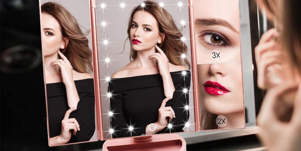 Amazon tiene un espejo para maquillaje con luz LED que se ha convertido en un fenómeno de ventas
